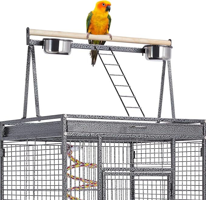 Yaheetech 68-inch Rolling Play Top Large Parrot Bird Cage for African Grey Cockatiel Conure Lovebird Parakeet Budgie