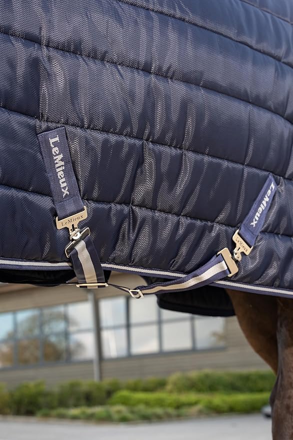 LeMieux Arika Stable-Tek 100g Blanket - Diamond Ripstop Outer - Breathable and Stain Repellent - Navy - 87"