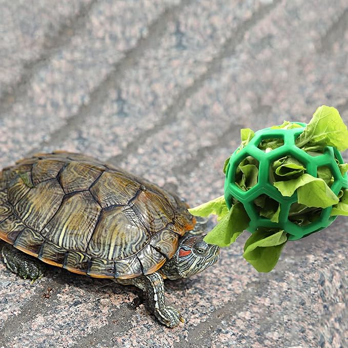 Ferplast Tortoise Treat Hanging Feeder Ball - Fruit & Veg Feed Holder - Foraging Toy for Small Animals, Tortoise & Turtle