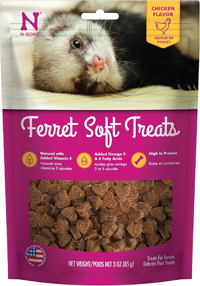 N-Bone 1 Pouch Ferret Soft Treats Chicken Flavor, 3 Oz