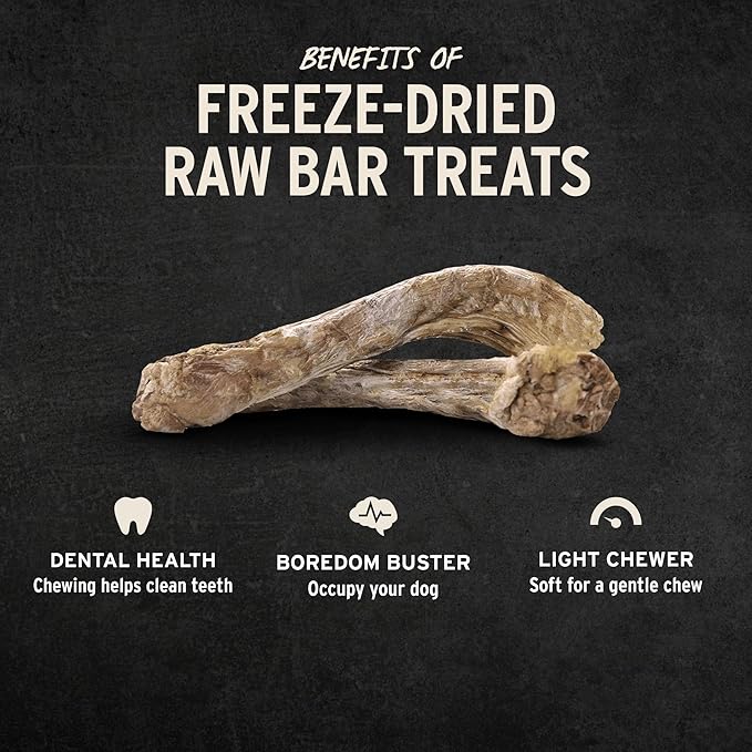 Vital Essentials Freeze-Dried Raw Duck Neck Dog Treat & Natural Chew, 3-Pack | Single Ingredient Dog Treat for Light Chewers | Made in USA
