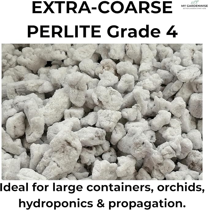 Perlite for Plants, Extra Coarse Grade 4 Horticultural Perlite, Organic Perlite for Gardening Indoor & Outdoor, Made in USA (30 quarts)