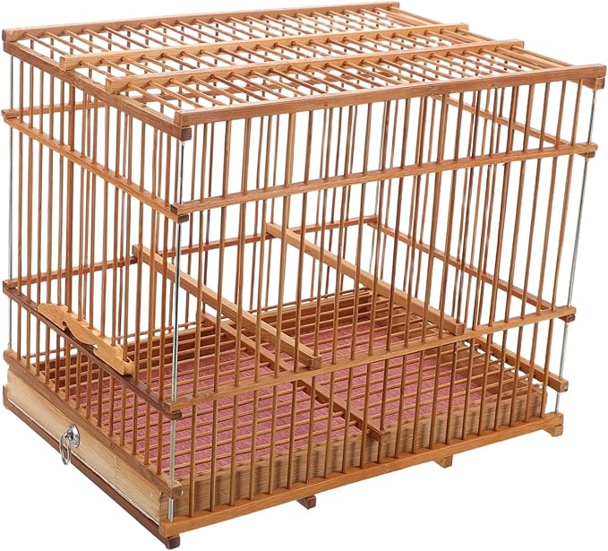 Lightweight Bird Cage Portable Woven Bird Carrier for Small Birds Stylish Outdoor Travel Accessory for Budgies Parakeets and More Durable Design for Everyday Use