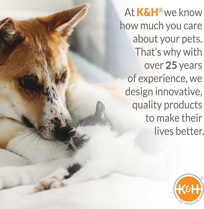 K&H Pet Products Pet Bed Warmer, Turn Any Pet Bed Into a Heated Cat or Dog Bed, Waterproof Indoor Heated Warming Pad Insert, Automatic Temperature, Safety Listed - Small 9 X 8.5in Tan