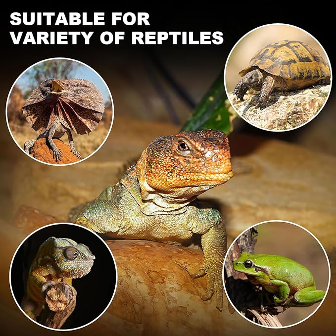 MIXJOY 100W Reptile Heat Lamp 2Pack Ceramic Heat Emitters Reptile Heat Lamp Bulbs, No Light Emitting Ceramic Heat Bulbs for Amphibian Terrarium Gecko Lizard Bearded Dragon Turtle Chicken Snake