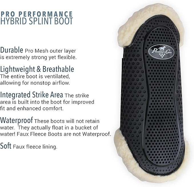 Professional's Choice Sports Medicine Products Hybrid Splint Horse Boots Fleece Horse Leg Wraps