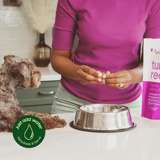 smallbatch Pets Freeze Dried Raw Dog Food, Chicken Recipe, 25 oz, Organic High Protein Dog Food, Grain Free, Made in The USA, Humanely Raised Meat, Single Protein, for Picky Eaters, Hydrate & Serve