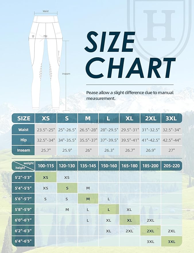 Harrison Howard Women's Horse Riding Pants Double Pocket Silicone Full-Seat Breeches Equestrian Breeches