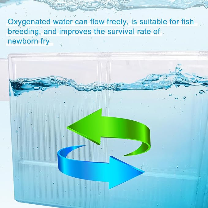 Aquarium Fish Breeder Box, Breeder Box with 2 Suction Cups, Breeder Box for Fish Tank, Large