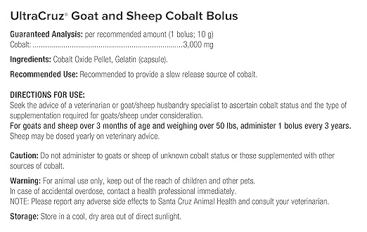 UltraCruz sc-394536 Goat and Sheep Cobalt Bolus Supplement, 100 Count x 10 Grams