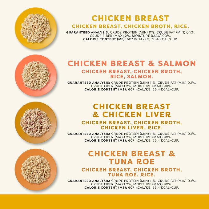 Applaws Natural Wet Cat Food in Broth, Limited and Natural Ingredients, High Protein with No Artificial Additives, Variety Chicken Selection in Broth (16 x 2.12 oz Easy-Open Cups)
