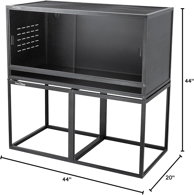 Reptile Enclosure Stand Bundle: Elevate Your Habitat - Includes Stand and Extra Enclosure for a Complete Elevated Setup 44 inches Width(Black)