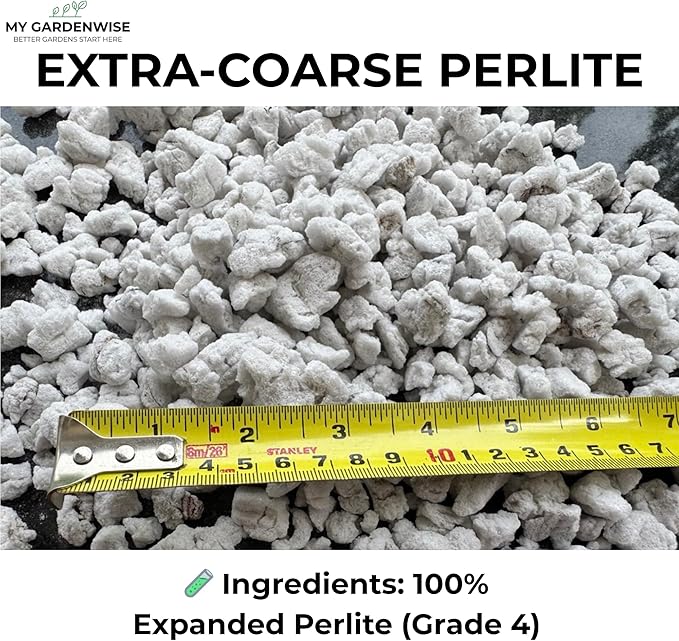 Perlite for Plants, Extra Coarse Grade 4 Horticultural Perlite, Organic Perlite for Gardening Indoor & Outdoor, Made in USA (1 Quart)