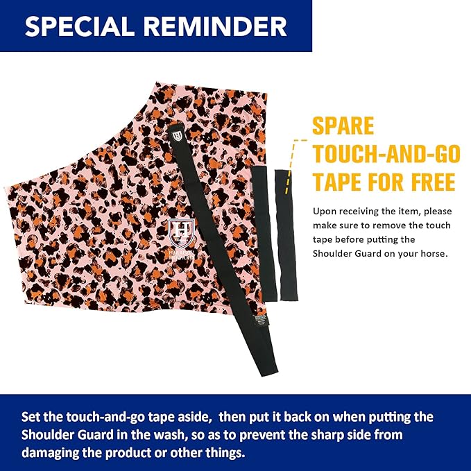 Harrison Howard Horse Stretchy Shoulder Guard Anti Rub Bib for Horse Classic Leopard L