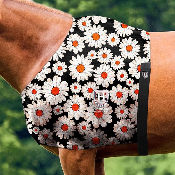 Harrison Howard Heat-Insulating Breathable Stretchy Shoulder Guard Anti Rub Bib for Horse Daisy M