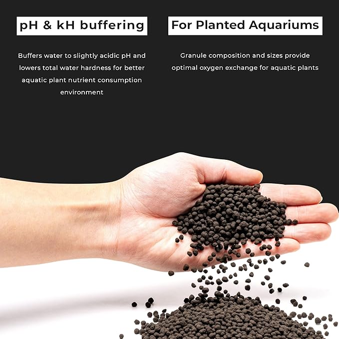 Ultum Nature Systems Controsoil - Freshwater Aqua Soil Substrate for Fish, Shrimp, Live Plant Propagation and Aquascaping - 6.8pH Low Ammonia, Volcanic Ash - Black, Normal (10 Liter | 20LB)