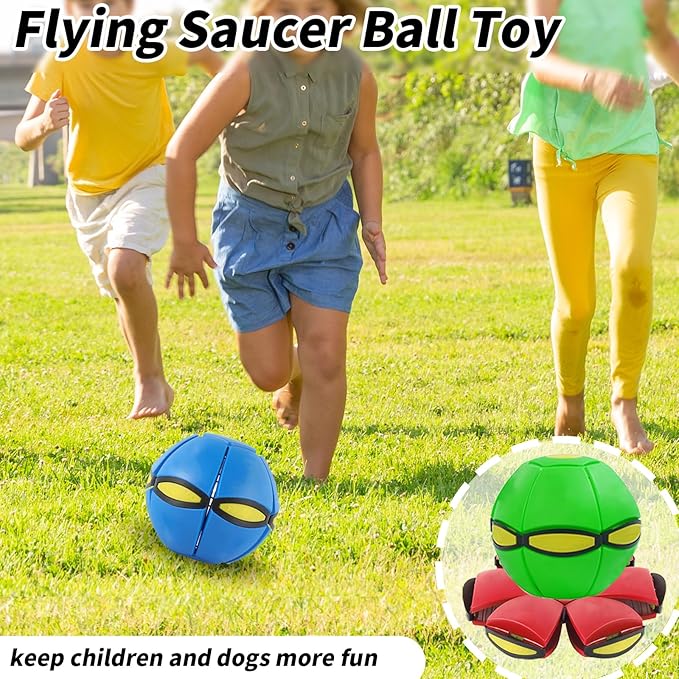 3PCS Dog Flying Disc Toy - Light Up Saucer Ball for Dogs - Outdoor Games (Red+Blue+Pink)