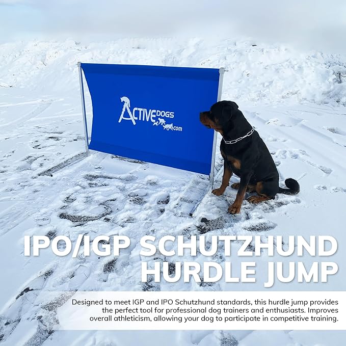 ActiveDogs.com IGP IPO Schutzhund Standard Hurdle Jump w/Carrying Bag - All Aluminum Design - Agility Training Jump - Easy to Transport