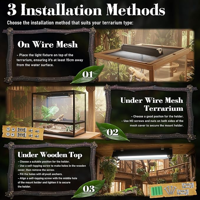 T5 Reptile UVB Light 34.5 Inches Fixture with UVB 5.0 Bulb High Output Hood for Terrariums, Basking Reptiles, Lizards, Chameleons, Iguanas, Bearded Dragons, 39W
