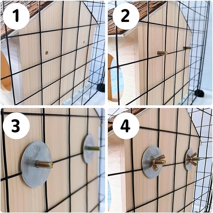 Hamiledyi Ex-Large Hamster Wooden House Natural Syrian Hamster Handcrafted Hideout Hut for Rat Mice Mouse Hedgehog Sugar Gliders