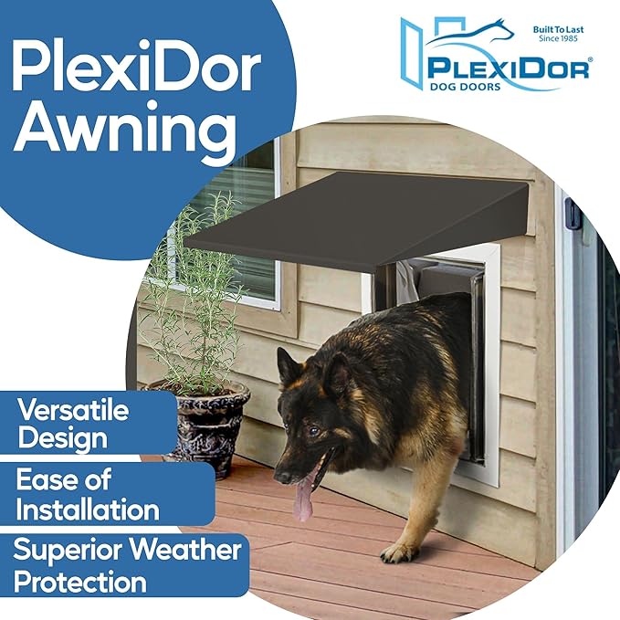 Plexidor Performance Pet Doors Universal Pet Door Awning - Door Canopy for Weather Protection