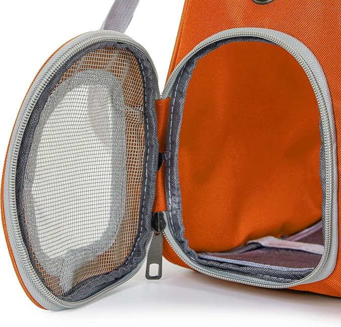 Cat Bubble Backpack Carrier for Small Medium Dogs Cats Carrying Bag, Airline Approved Pet Travel Carrying Bag Dog Hiking Walking Outdoor Backpack (Orange)