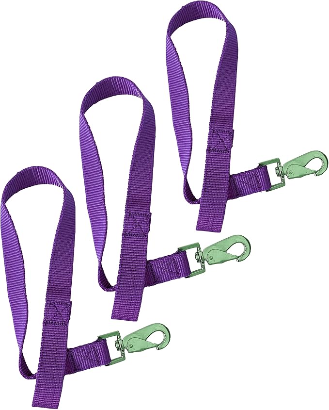 Majestic Ally Pack of 3 Horse Bucket Strap Hangers – Practical and Easy Design for Indoor or Outdoor Use -Set of 3,-1"x22"