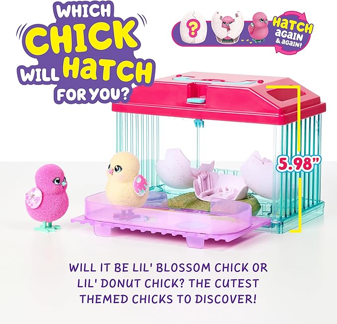 Little Live Pets Toy Chicken Coop, Interactive Hutch Animal Playset with 1 Surprise Baby, 20+ Sounds– Outdoor Toys for 5+ Year Old Girls