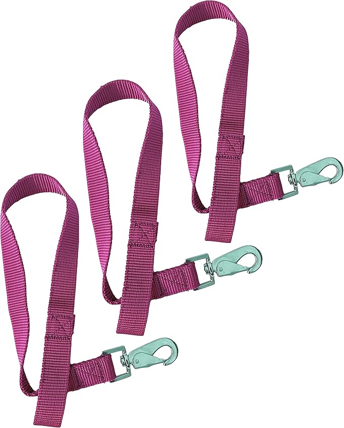 Majestic Ally Pack of 3 Horse Bucket Strap Hangers – Practical and Easy Design for Indoor or Outdoor Use -Set of 3,-1"x22"