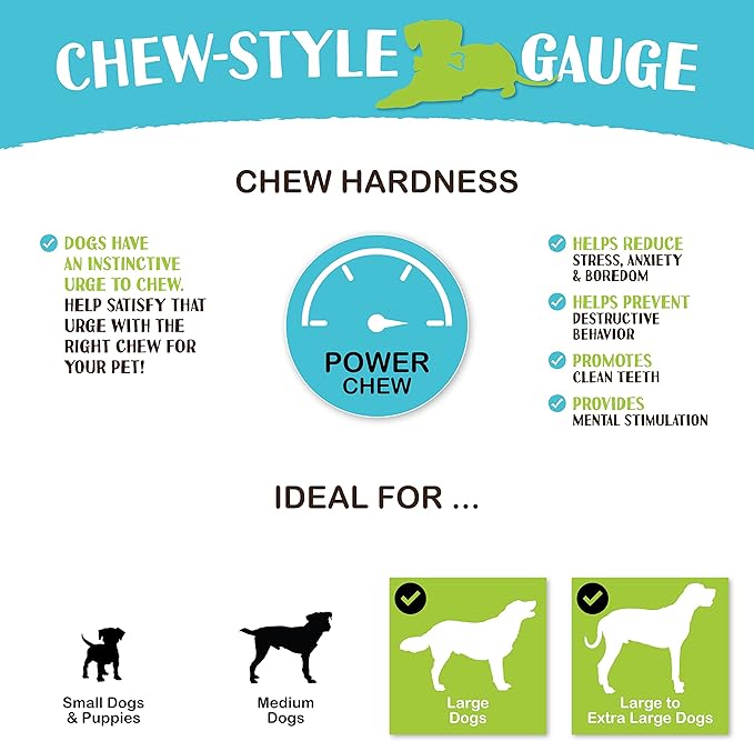 Raw Paws Himalayan Yak Chews for Dogs, Extra Large (4 Pack) - Packed in USA - Tibetan Yak Cheese Dog Chews for Medium to Large Breeds - Hard Milk Dog Chew Bones - Single Ingredient - Long Lasting