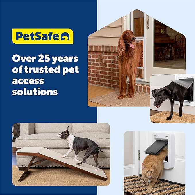 SmartDoor™ Never Rust Connected Pet Door, Dog and Cat, Selective Entry and Exit, App Enabled Pet Door, Smart Device, Smartphone Controlled, Customize Schedule, Multiple Pets, Medium