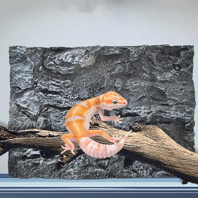Reptile Tank Background Board Rock Terrarium Cork Background Board 3D Wall Backdrop Aquarium DéCor Backgrounds Amphibian Habitat Decoration for Lizards Leopard Gecko Bearded Dragons Turtle