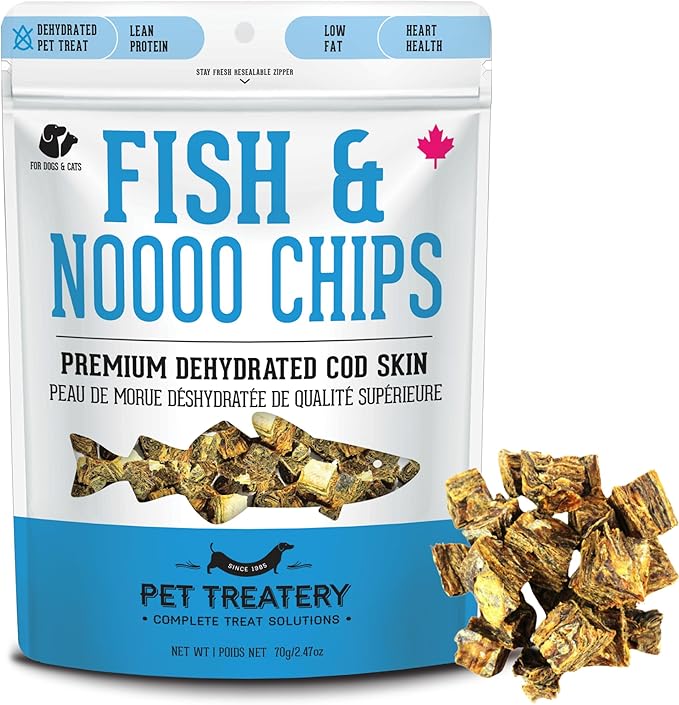 The Granville Island Pet Treatery Dehydrated Cod Skin for Dogs & Cats (2.5 oz, Pack of 1) - Dehydrated Single Ingredient Dog Treats - Natural Dog Treats, Grain Free