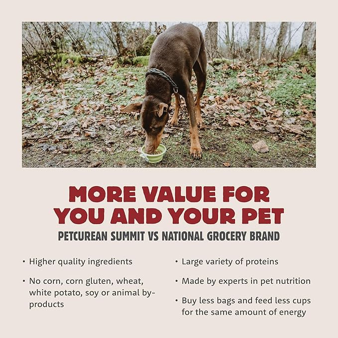Summit Petcurean Farmstead Feast, Dry Dog Food, Pork Meal and Lamb Meal Large Breed Adult Recipe with Grains, 25 lb Bag