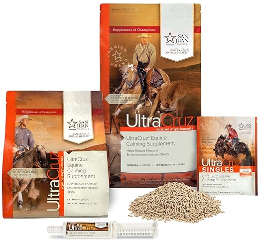 UltraCruz - sc-395986 Equine Calming Supplement for Horses, 6 lb, Pellet (20 Day Supply)