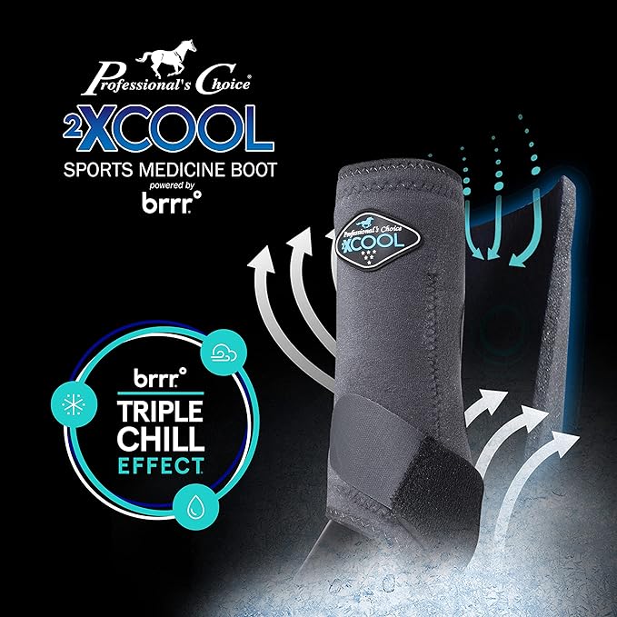 Professional's Choice 2XCOOL Sports Medicine Horse Boots | Protective & Breathable Design for Ultimate Comfort, Durability & Cooling in Active Horses | 2 Pack