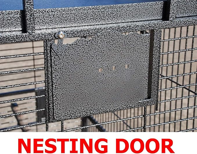 4 Size, Castle PlayTop Parrot Cage for Large Macaws Cockatoos African Grey Amazon (24" x 22" x 63"H)