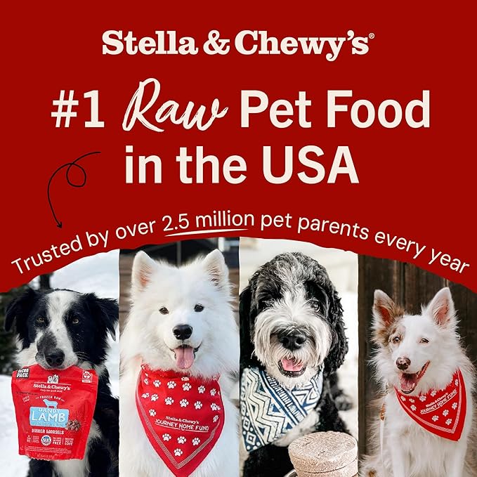 Stella & Chewy's Freeze-Dried Raw Dinner Patties - Surf 'N Turf Salmon & Beef Recipe - High Protein Grain-Free Puppy & Dog Food - Perfect For Picky Eaters - 5.5 oz