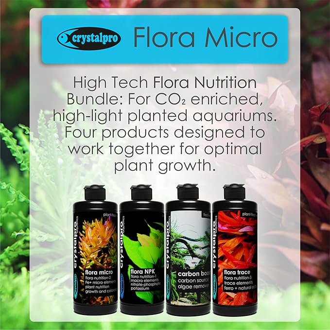 Flora Micro - Iron and Micro Nutrient Fertilizer for Aquarium Plants - Enhances Leaf Color and Healthy Growth in Freshwater Aquariums - Part of The Flora Nutrition Series - 16.9 fl oz