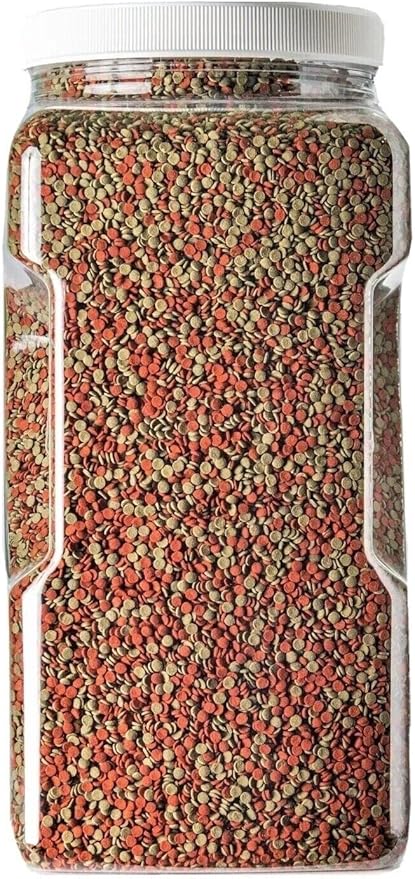 Aquatic Foods Inc. 3.5mm - 1/8" Micro Wafer Mix of Spirulina Algae & Intense Color Enhancing Sinking Micro Wafers for Catfish, Plecos, Bottom Fish, Shrimp, Crabs, All Tropical Fish..11oz Small Jar