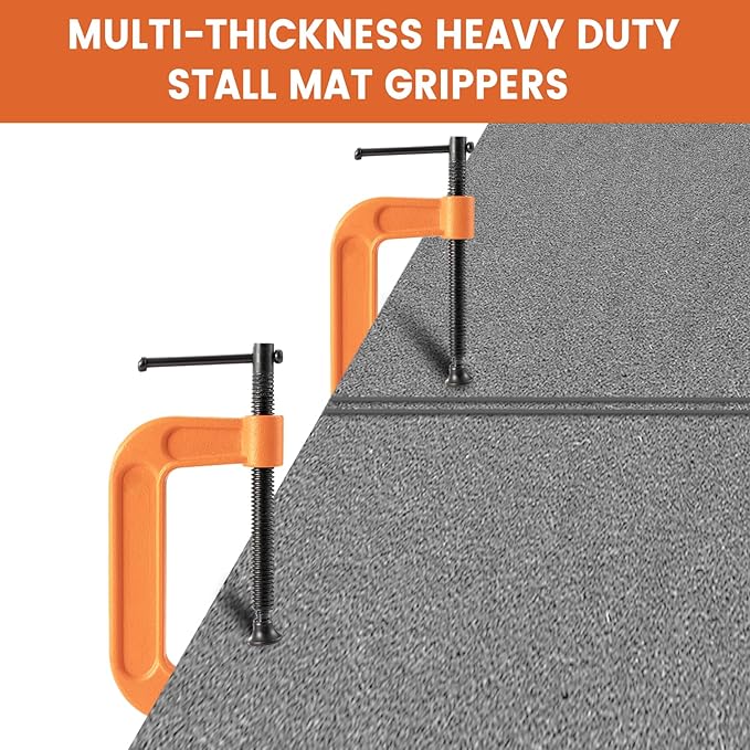 Stall Mat Gripper - Heavy Duty Stall Mat Grippers,2 Mat Movers Tool for Horse Stalls, Gym, Barn, and Trailer, Makes Moving Rubber Mats Easier, Saves Your Back and Hands
