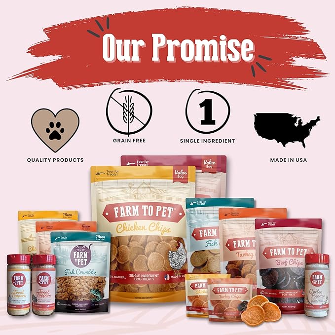 Farm To Pet - Puppy Packs 'N Snacks Dog Treat Starter Pack - Beef 4oz + 1 Chicken & 1 Turkey & 1 Fish Snack Pack - Single Ingredient Training Treats, All Natural, Lean for Small, Medium, Large Breeds