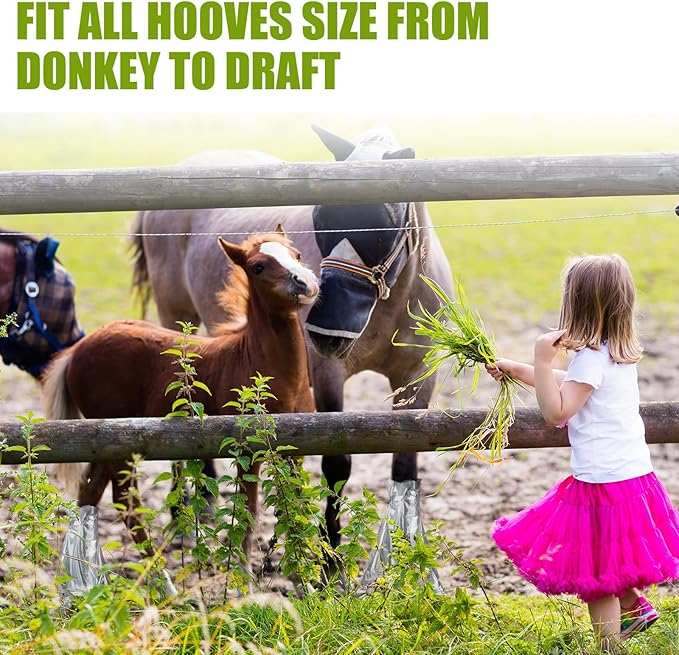 20 Pcs Disposable Soak Boot Hoof with 1 Roll of Adhesive Tape Horses Soaking Boot Bag Equine Soaker Sack for Thrush Bacterial Infection Treating Hooves Care Liquid Treatment Equine Donkey Draft