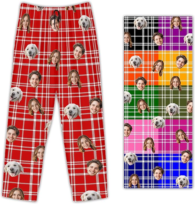 Personalized Pajama Pants For Men Women Custom Pajama Pants With Face Custom Face Pajamas Funny Customized Gifts