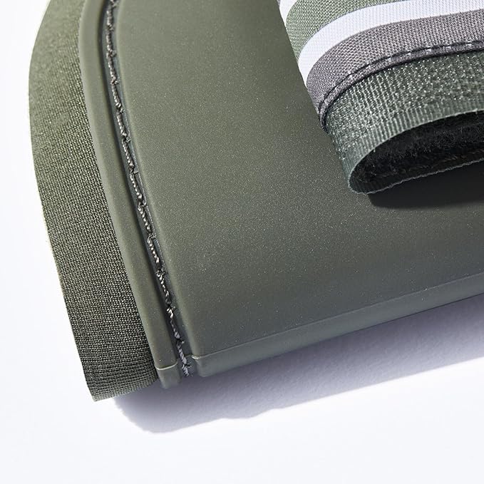 HORZE Adepto Open Front Tendon Boots | Durable Shell with Neoprene Lining - Beetle Khaki Green - Pony