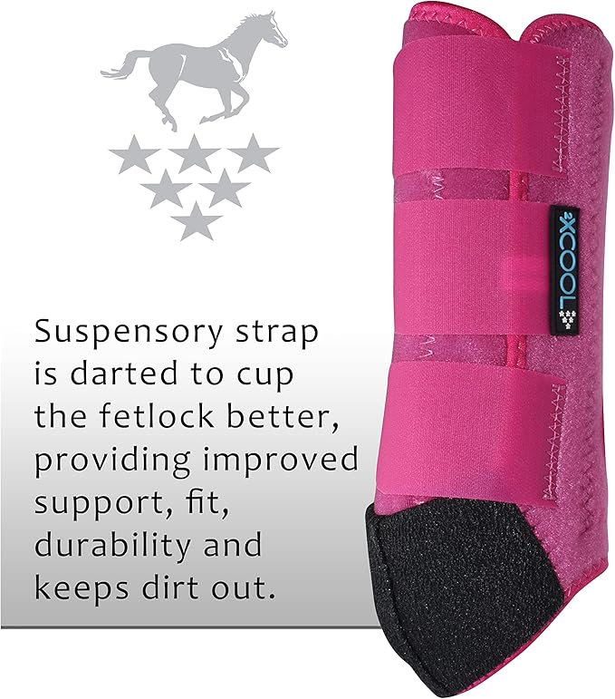 Professional's Choice 2XCOOL Sports Medicine Horse Boots | Protective & Breathable Design for Ultimate Comfort, Durability & Cooling in Active Horses | 2 Pack Small Raspberry