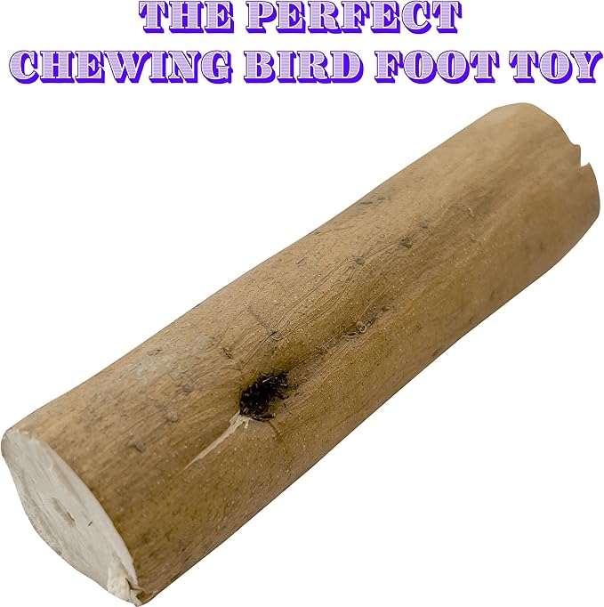 by M&M 5514 Pk4 Bark Sola Logs - Lightweight Chewable Wood Bird Foot Toys, Easy to Chew, Versatile in Uses, Breaks Apart, Foraging Fun, Great for Small and Medium Size Pets