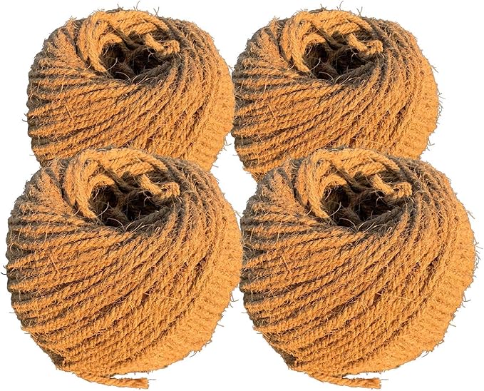 Sisal Rope Twine 1/4 inch x 500 ft - Bulk Wholesale - Similar to Home Depot, Walmart, Lowes by Sandbaggy (5 Rolls)