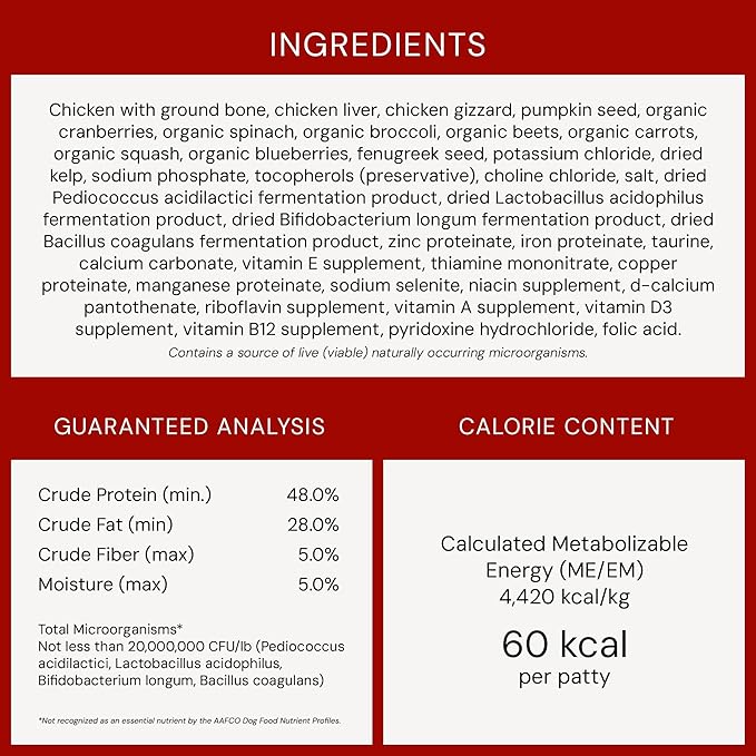 Stella & Chewy's Freeze-Dried Raw Dinner Patties - Chicken Recipe - High Protein Grain-Free Puppy & Dog Food - Perfect For Picky Eaters - 14 oz