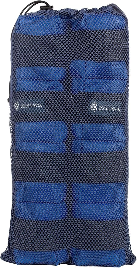 Equinavia Cool Relief Therapy Ice Boots Leg Wraps Pair for Horses, Gel Pack with Adjustable Straps | 16.5" x 15.5" with Storage Bag - Royal Blue - Pair - One Size